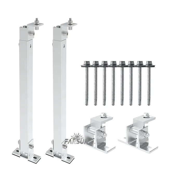 FarSun Aluminium Panel Brackets Solar Adjustable Triangle PV Flat or Pitched+Al6005-T5 & SUS304+Ground Mounting