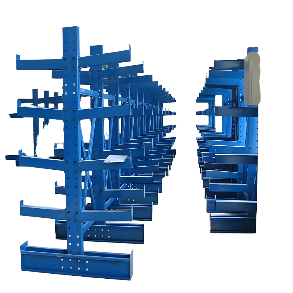 Jracking Industrial Stacking Shelf Racks Steel Double Sided Heavy Duty Cantilever Racks for Warehouse Organization