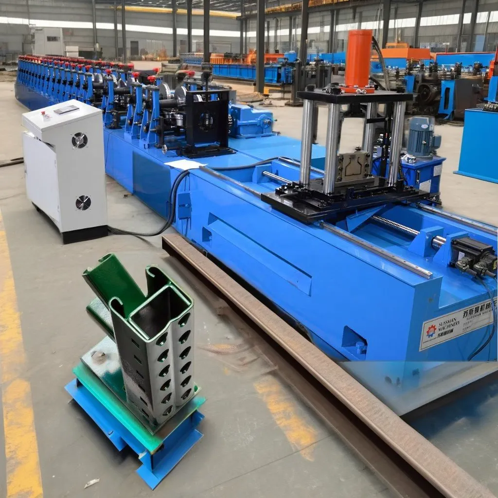1.5mm-2.0mm Supermarket Warehouse Storage Metal Shelf Upright Racking Roll Forming Machine