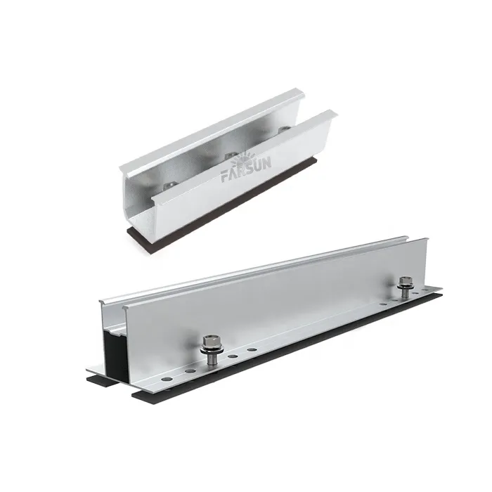 FarSun Aluminum Mini Rail PV Roof Solar Mounting System Roof Mounting+0-45°+AL6005-T5&SUS410