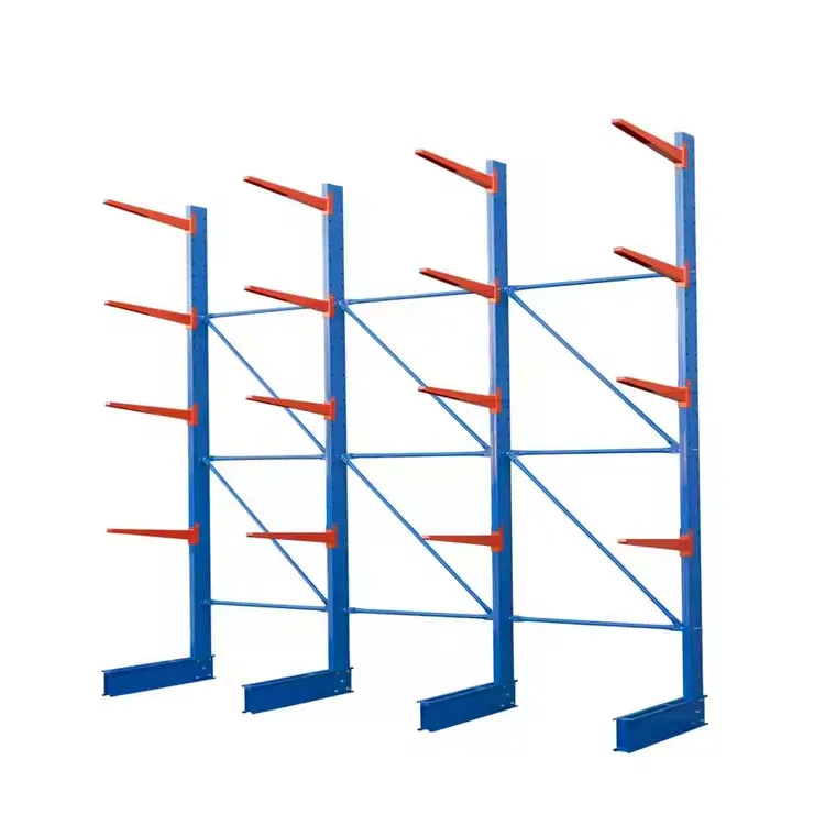 Durable Heavy-Duty Industrial Shelving Unit Durable Adjustable Cantilever Arm Racks Racking System for Warehouse Storage 100kg+200kg