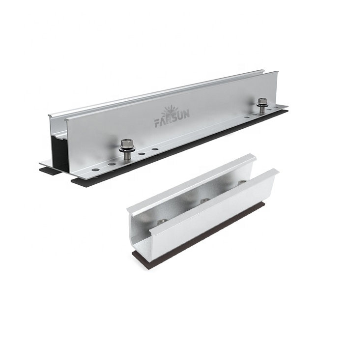 FarSun Mounting System Metal Roof Solar Mount Racking Short Rails Roof