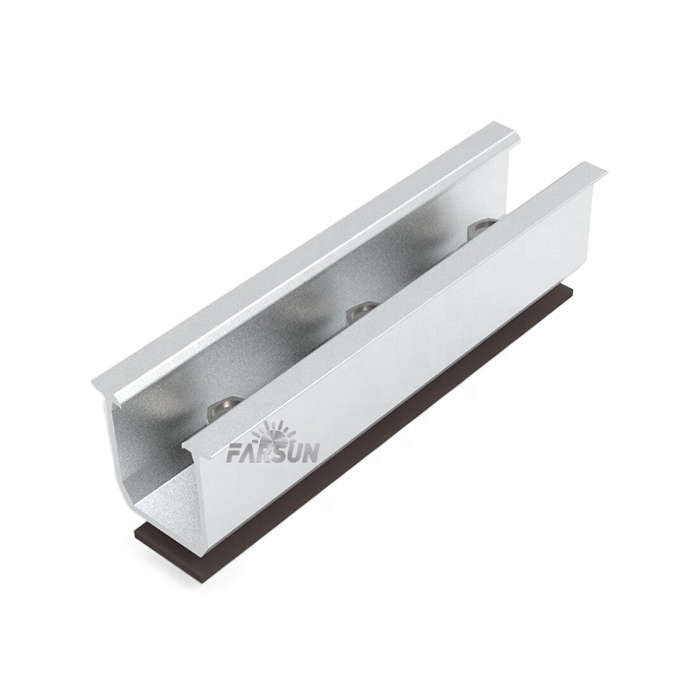 FarSun Solar Panel Mounting Aluminum Rail Structure Solar PV Bracket U Rail