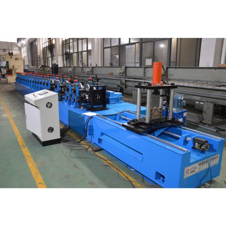 Fully Automatic Warehouse Shelving Racking Roll Forming Machine, Shelf Storage Upright Column Roll Forming Machine