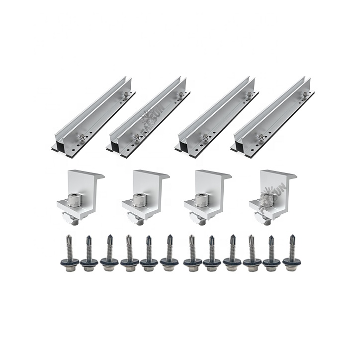FarSun Aluminum Solar Mounting PV Rack Solar Mini Rails Kits Brackets