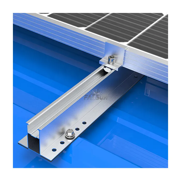 FarSun Corrugated Metal Roof Solar Mounting System Short Rail Roof Structure Mount Rails Roof Mounting+0-45°+AL6005-T5&SUS410