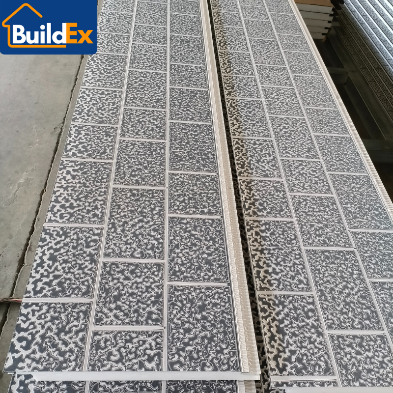 Free Sample Decorative Metal Carved Wall System Polyurethane Sandwich Panels Exterior Wall Application for Villa Cold Room