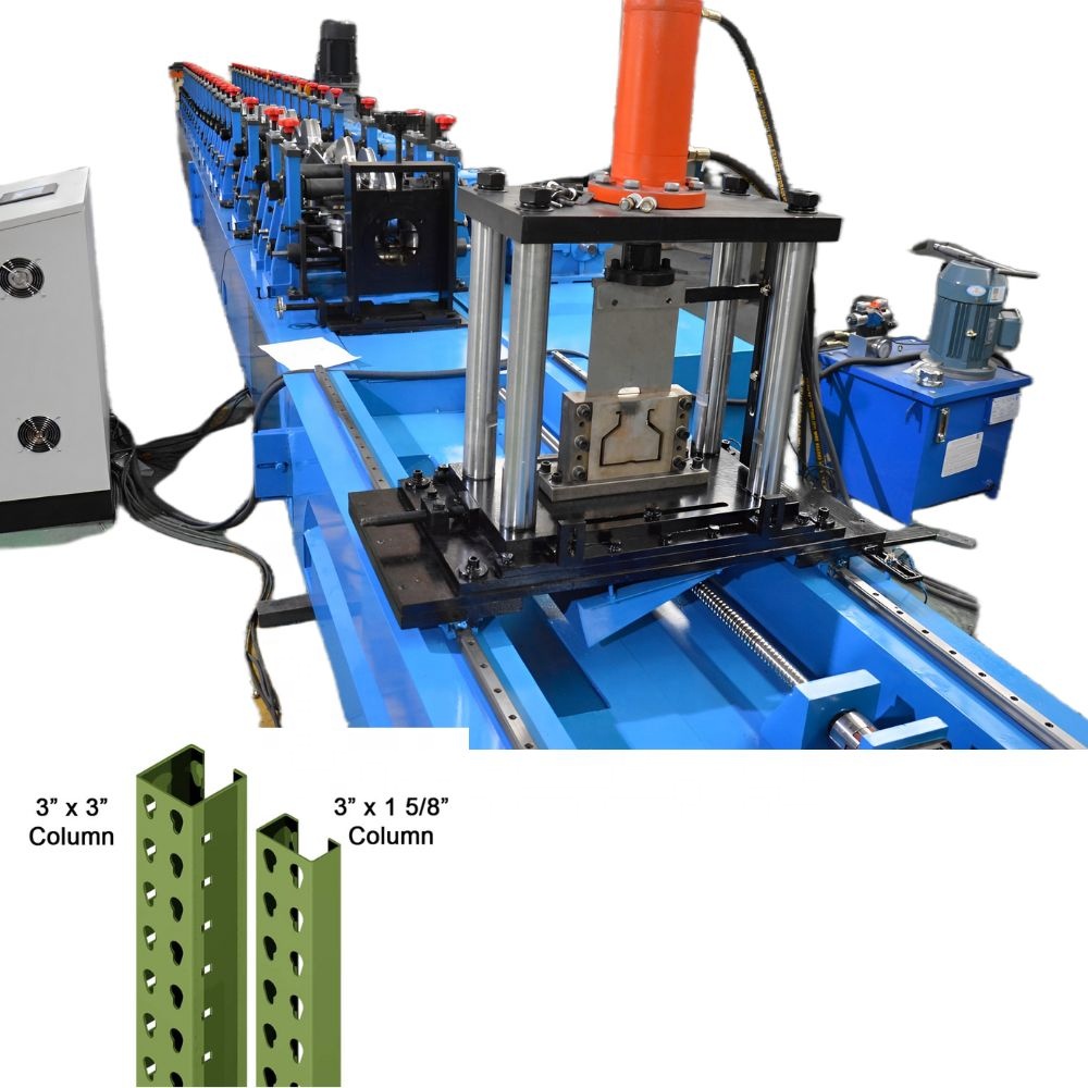 1.5mm-2.5mm Thickness Multiple Size Changeable Teardrop Pallet Rack Column Upright Racking Roll Forming Machine