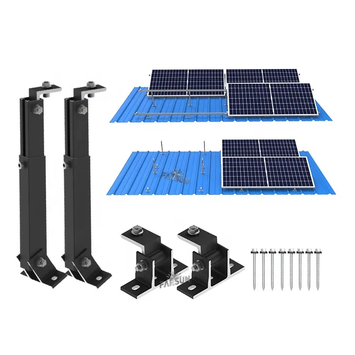 FarSun 10-60 Aluminum Panel Bracket Solar Adjustable Triangle Flat or Pitched+Al6005-T5 & SUS304+Ground Mounting