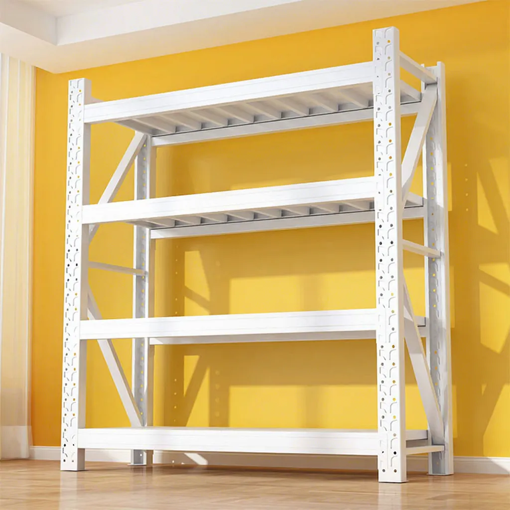 Warehouse Shelves Light Metal Boltless Powder Coated Process Storage Rack for Logistics Courier Storage 200KG W2000*D600*H2000*4layer+3000mm+150 kg