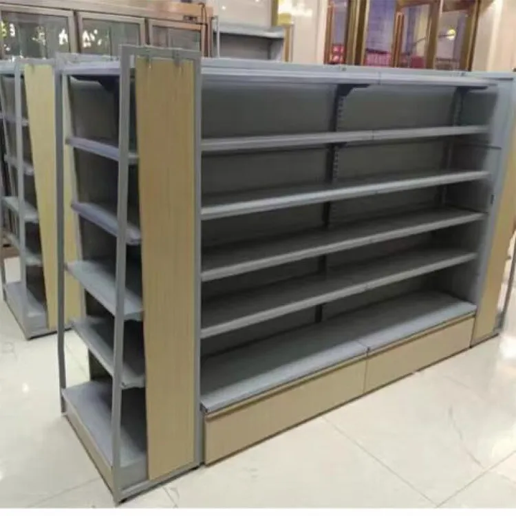 Retail Metal Grocery Store Furniture Display Supermarket Modern Appearance Steel Material Heavy Duty Display Shelf