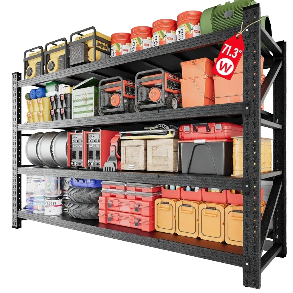 Low Price Racking Adjustable Metal Boltless Shelf and Racks Warehouse Storage Medium Duty Metal Rack Shelf