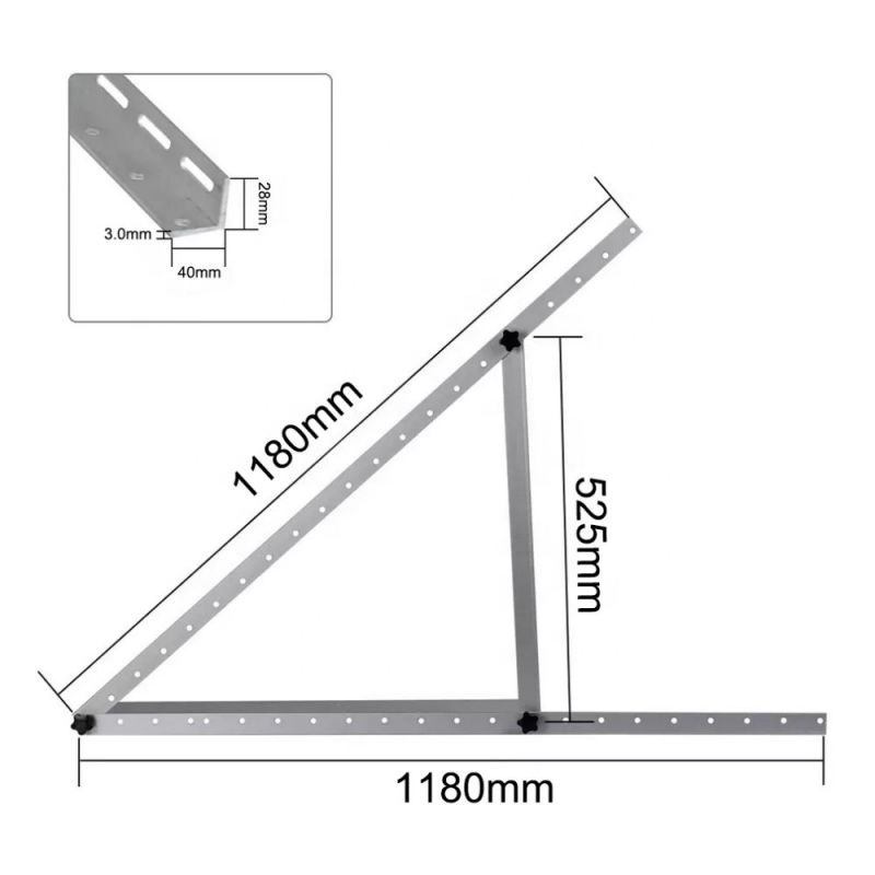 FarSun Solar Ground Garden Bracket Triangle Flat Roof Structure