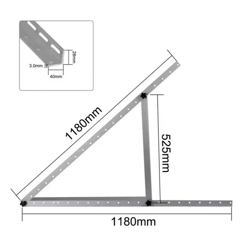 FarSun Solar Ground Garden Bracket Triangle Flat Roof Structure