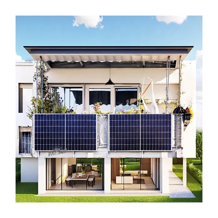 FarSun Adjustable Angle Solar Panels Mounting Balcony Brackets for House 0-45 Degree Adjustable+Al6005-T5 & SUS304+Roof Mounting