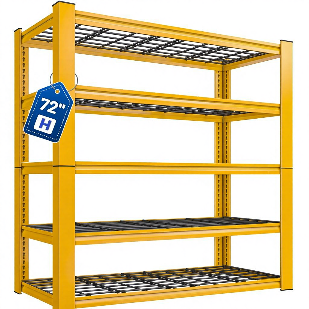 Adjustable Heavy-Duty Metal Garage Shelving Unit 3,010 Lbs Capacity Large-Capacity Storage Solution for Kitchens & Pantries