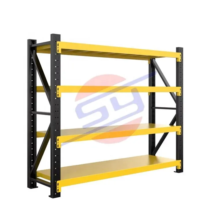 Medium Duty Steel Storage Rack Corrosion-Protected Metal for Garage and Home Use Industrial Scale Stacking Feature