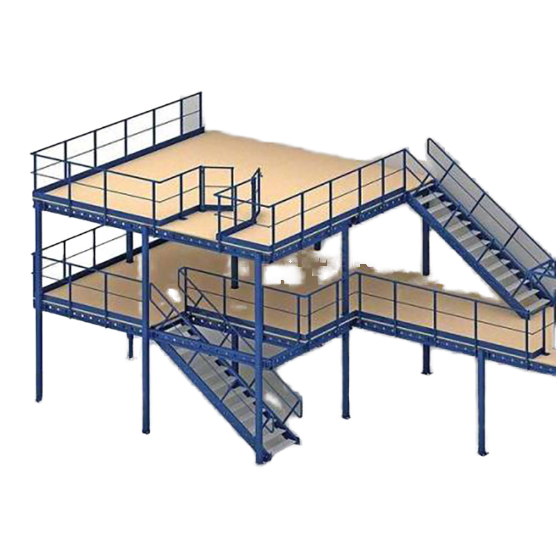 Warehouse Attic Loft Outdoor Platform Storage Rack Shelf Mezzanine Case Powder Coating Finish Corrosion Protection