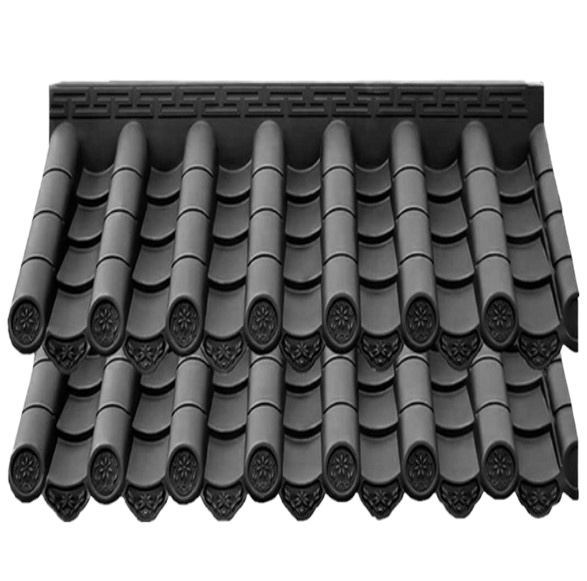 Traditional Chinese Style PVC Resin Plastic Antique Roof Tile for Hotel Applications