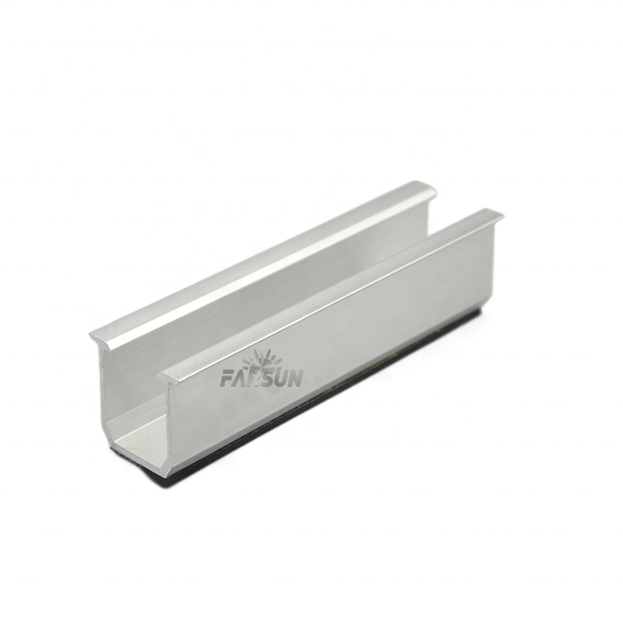 FarSun PV Roof Mounting Structure PV Rail Aluminum Roof Mini Rail System