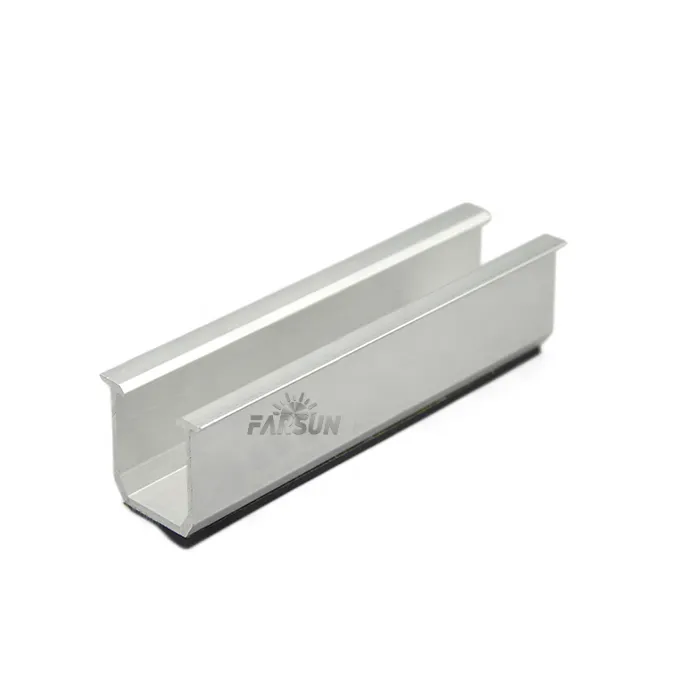 FarSun PV Roof Mounting Structure PV Rail Aluminum Roof Mini Rail System Roof Mounting+0-45°+Aluminum Alloy