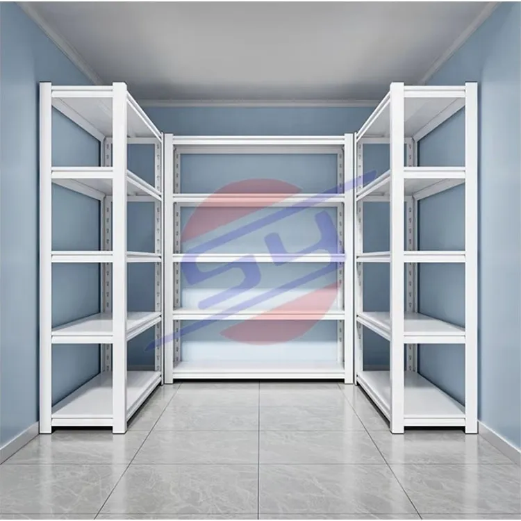 Factory Steel Medium Duty Shelves Multi Layer 100KG Bearing Capacity Display Rack Unit Powder Coating for Warehouse Storage