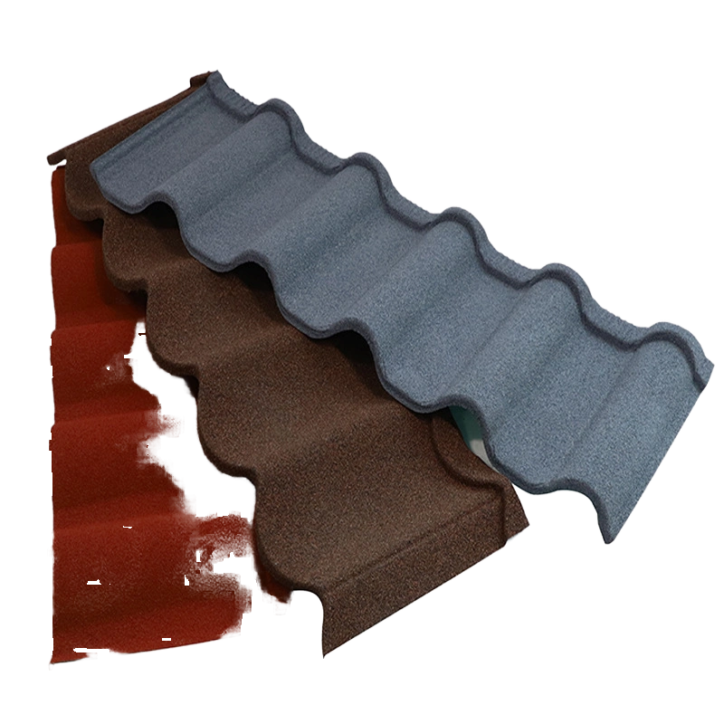 Modern Style Weatherproof Aluminum Stone Coated Metal Roof Tiles Corrugated Square Shingles Building Materials for Roof
