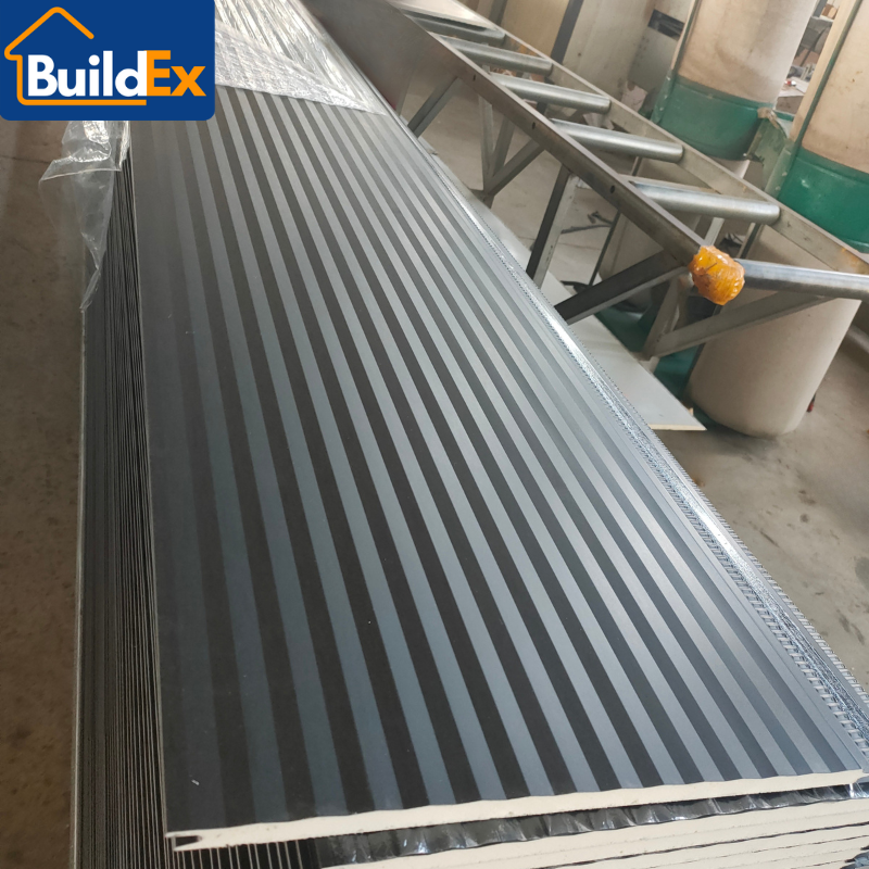 Metal Patterned Decorative Insulated Panel Thermal Sandwich Wall Panel Fireproof Energy Saving High Density Material
