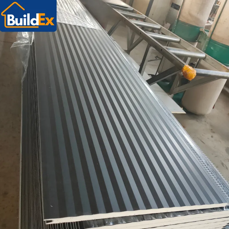 Metal Patterned Decorative Insulated Panel Thermal Sandwich Wall Panel Fireproof Energy Saving High Density Material