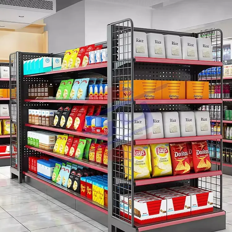 Factory Direct Supermarket Shelves Senior Double-sided Warehouse Display Racks Sturdy and Durable Wooden Display Racks Shop Use 1-7 Layers+120-160 kg+Optional+W900/1200*D250/300/350/400/450/500*H1300/1600/1900/2200mm+ODM