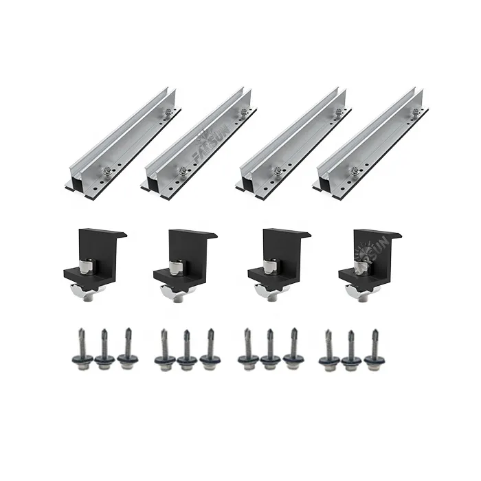 FarSun Aluminium Solar Panel Roof Mounted Racks Roof Mounting Structure Roof Mounting+0-45°+AL6005-T5&SUS410