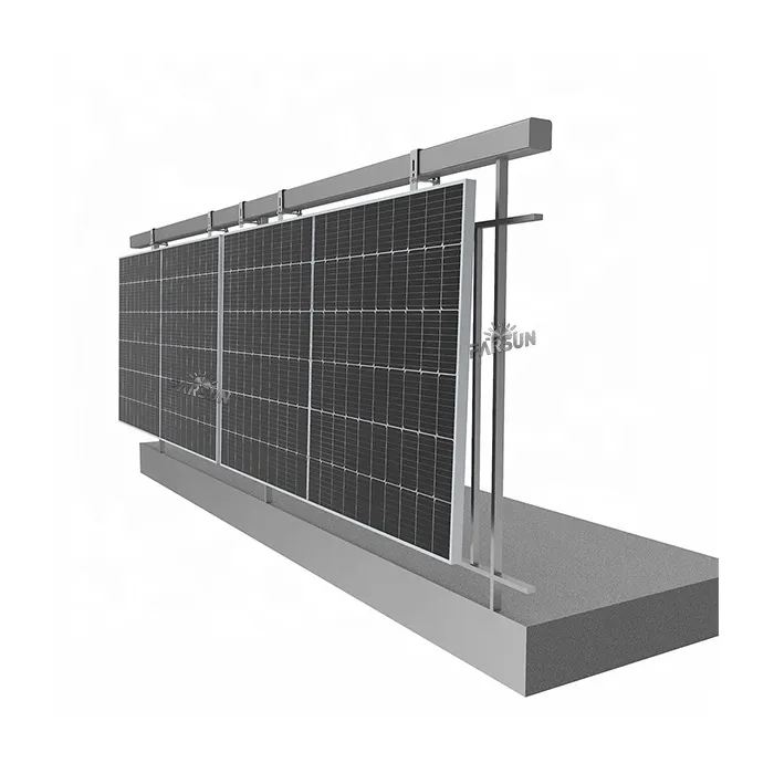FarSun Solar Panel Adjustable Railing Wall Mount Bracket Home Balcony Solar Mounting