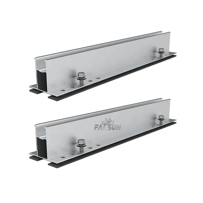 FarSun Metal Roof Solar Mounting Mounting U Rail System PV Mini Rail Roof Mounting+0-45°+AL6005-T5&SUS410