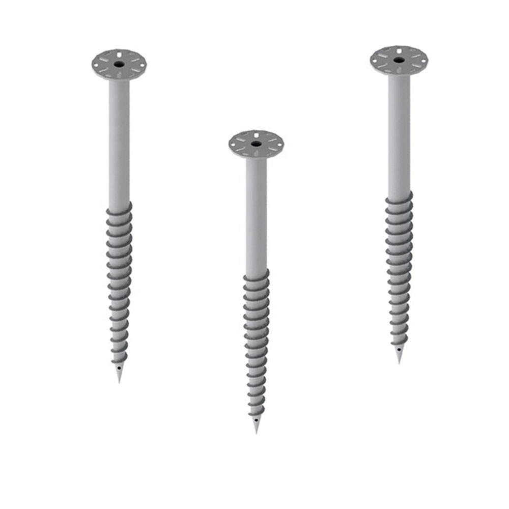 Hot Dip Galvanized Solar Ground Mount Anchors Weather-Resistant Screw Anchors for Ground Mounting