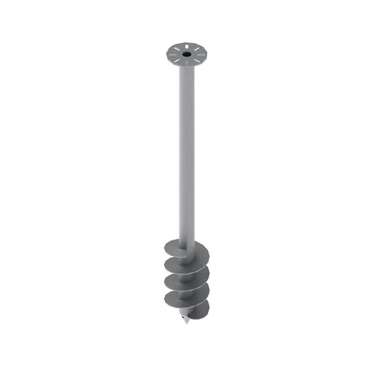 Hot Dip Galvanized Photovoltaic Structure Foundation Helical Pile with Flange Plate 1.8m ISO 9001