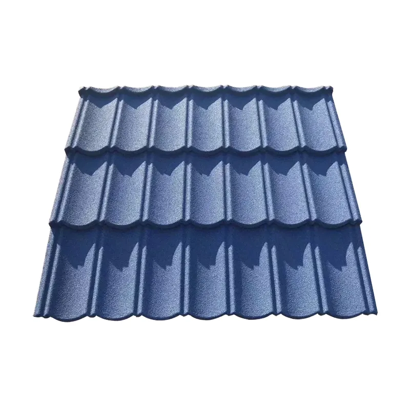 Stone Coated Metal Roof Tile Corrugated Customized Colors 0.22mm for Hotel Use Fireproof & Durable
