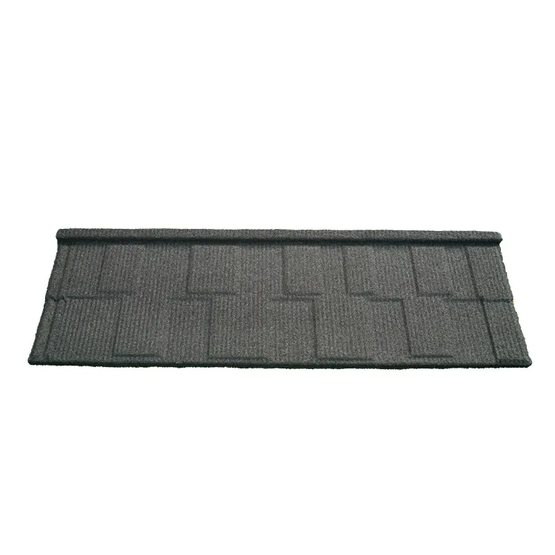 Metal Roof Shingles Windproof Building Materials Stone Coated Metal Roofing Shingle Tile for Villas Blue+0.2 mm