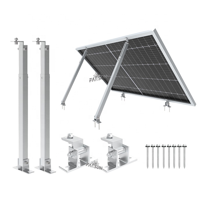 FarSun Flat Roof Solar Mounting System Adjustable Triangle Structure