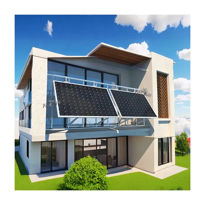 FarSun Wall Mount Bracket Flat Roof Balcony PV Mount Balcony Solar System 0-45 Degree Adjustable+Al6005-T5 & SUS304+BIPV Mounting