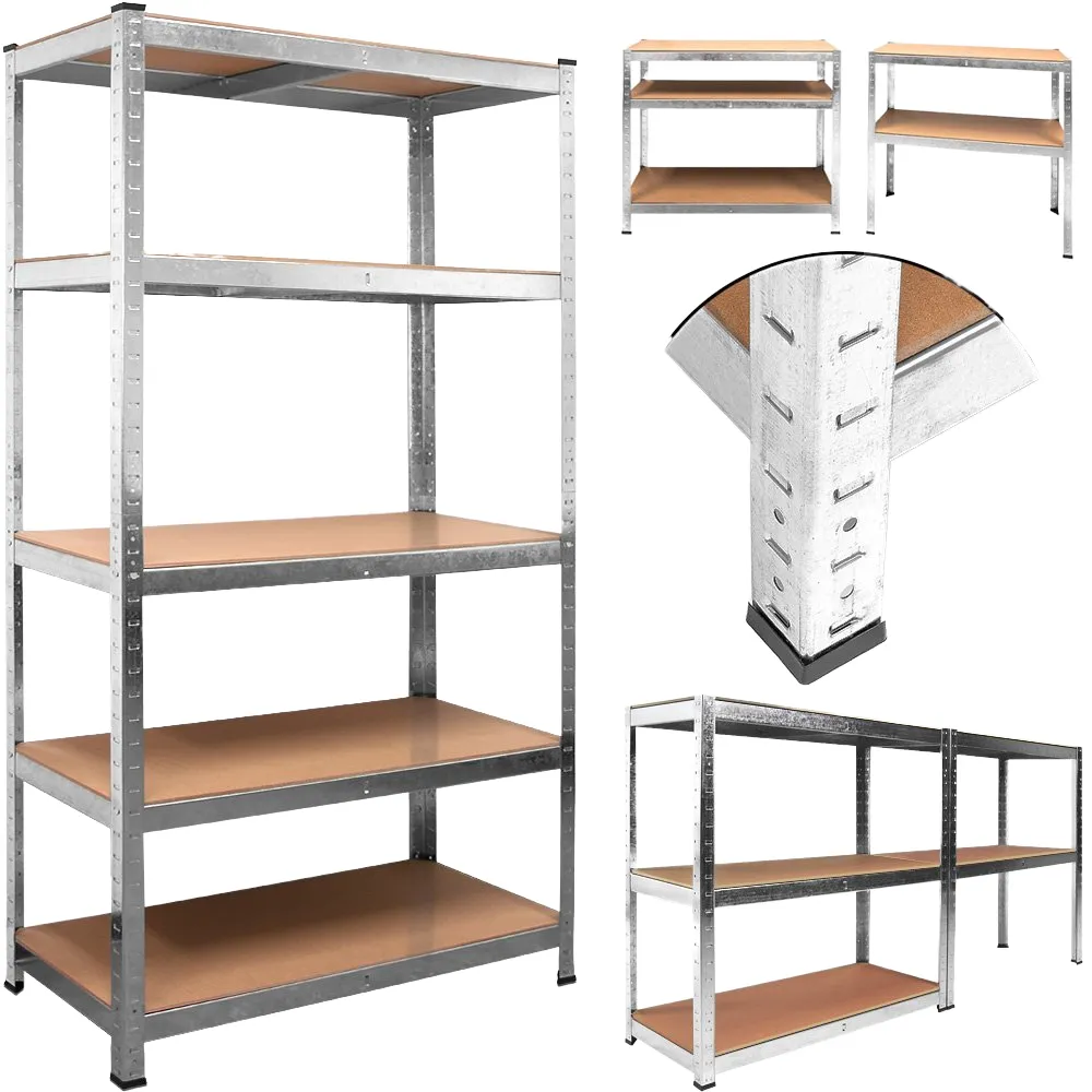 Wholesale 5 Tier Boltless Garage Shelving Workshop Storage Racking Shelves Heavy Duty Metal Add layer+1200mm+100kg