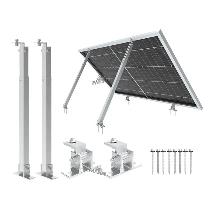 FarSun Flat Roof Solar Mounting System Adjustable Triangle Structure