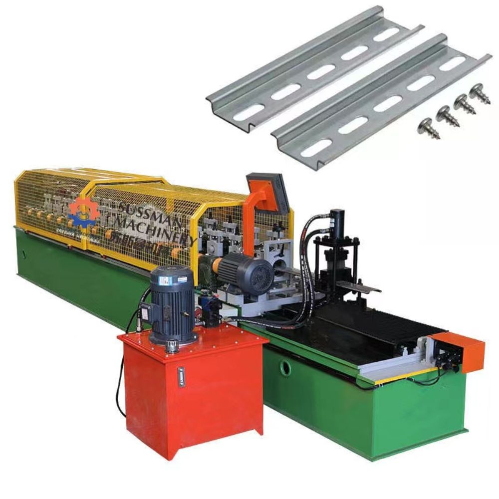 0.8-1.2mm Galvanized Steel Electric Cabinet Din Rain Channel Roll Forming Machine