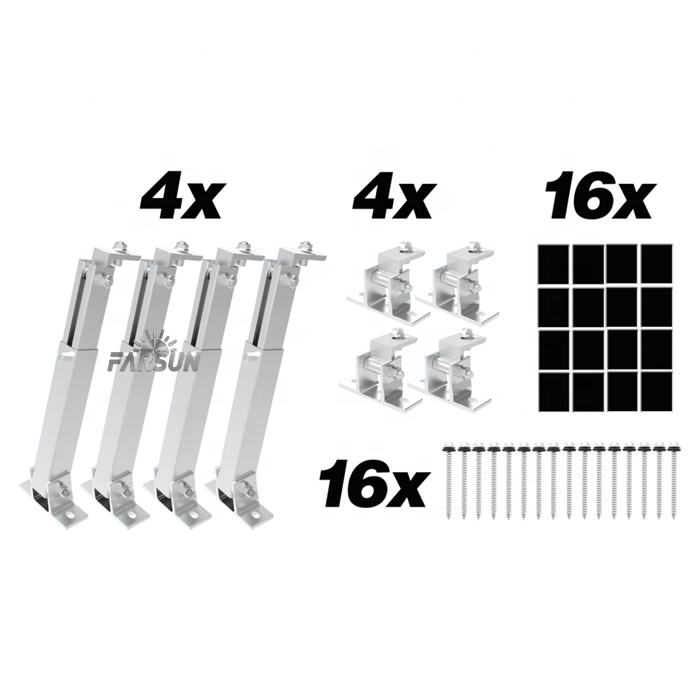 FarSun Solar Mounting Structure Aluminum Metal Roof Support Adjustable
