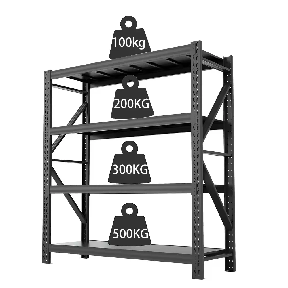 Garage Shelves Metal Steel Boltless Quick Install Stacking Racks & Shelves Industrial Warehouses Tagre De Rangement
