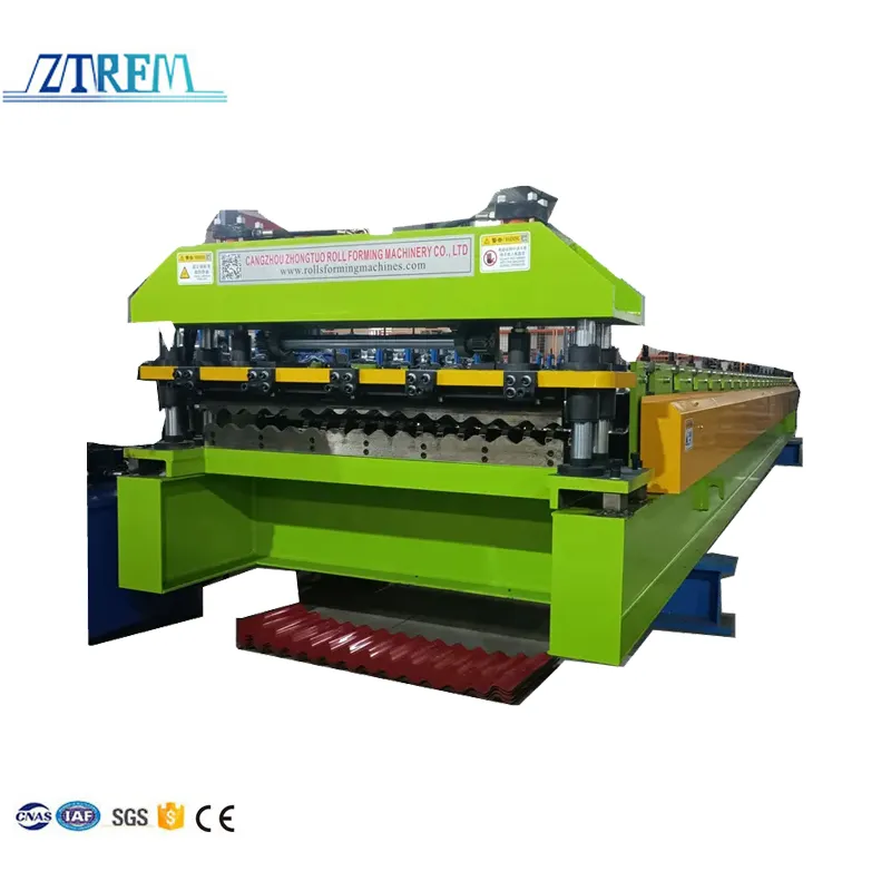 ZTRFM Aluminium Corrugating Machine Roofing Sheet Making Machine Corrugated Roof Sheet Profile Machine 15 m/min+11kw