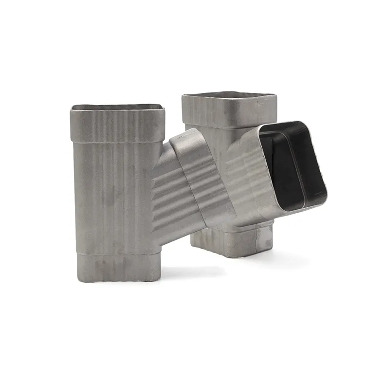 Rain Gutter System Downspout Accessories Die Casting Equal Tee 1.0mm