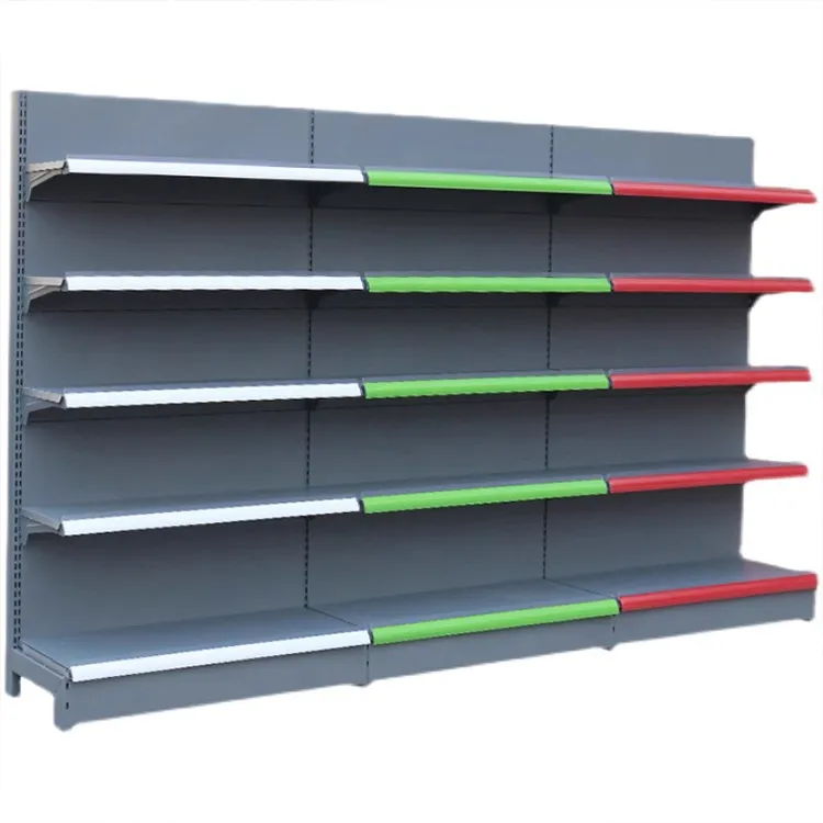 Supermarket Display Shelf One-Stop Retail Solutions with Light Duty Gondola Shopping Equipment Metallic Supplies 1-7 Layers+120-160 kg+Any Color+W900/1200*D250/300/350/400/450/500*H1300/1600/1900/2200mm+ODM
