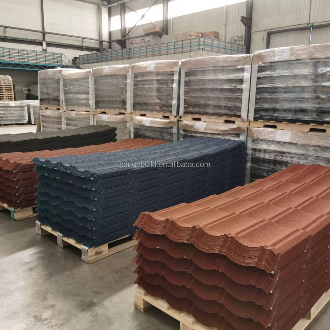 Granule Finished Metal Roofing Sheet Long Format Design for Structural Building Projects Sangobuild Roofing Products