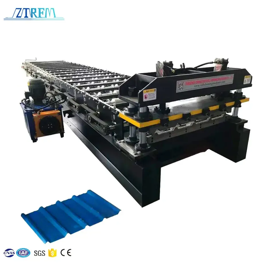 OEM ODM Trapezoidal Roofing Roll Forming Machine Trapezoid Roof Roll Forming Machine 15-25M/MIN+11kw