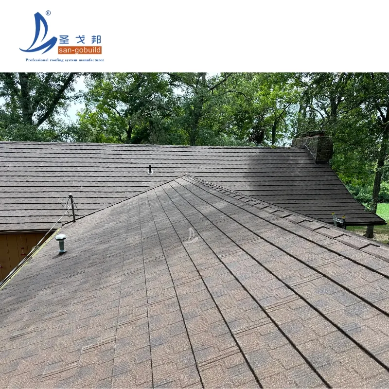 Teja De Techo Self-Interlocking Shingle Stone Coated Metal Roof Tile UV Resistant Durable China Roofing in Pakistan blue / green+0.25mm-0.5mm